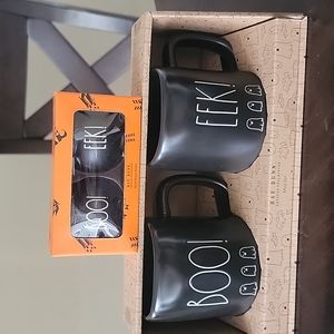 Halloween rae dunn,rae dunn mugs, salt and pepper shaker,cauldrons
